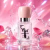 Nail polish is bottled in a pink cap transparent glass bottle Specification image